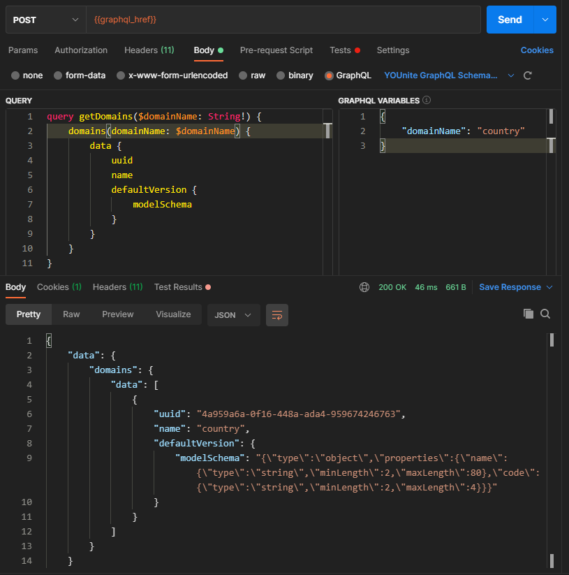 GraqhQL query with Postman