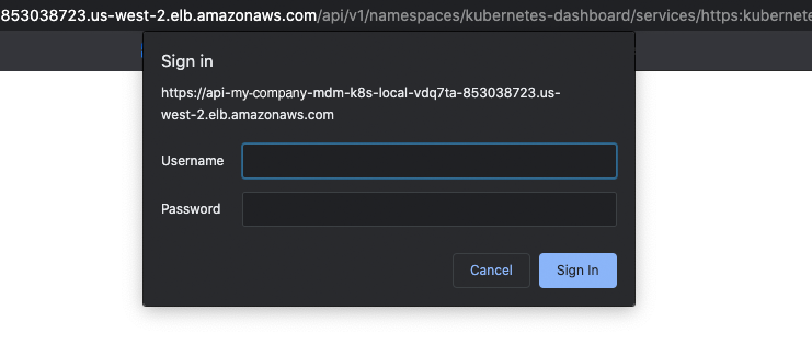 Kubernetes Login