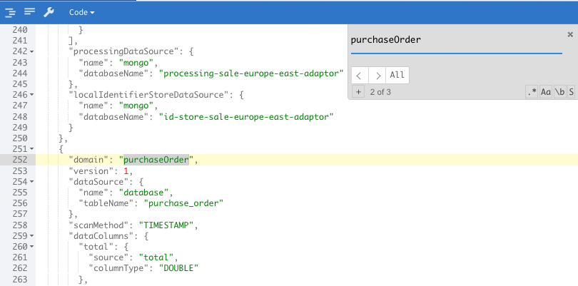 ui dataIssues parsingAdaptorSearch